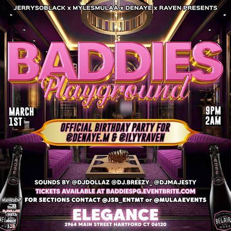 BADDIES PLAYGROUND, United Banquet Hall, Hartford, 1 March to 2 March ...