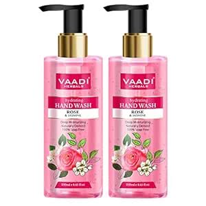 Vaadi Herbals Hydrating Rose and Jasmine Hand Wash - 250 ml (Pack of 2 ...