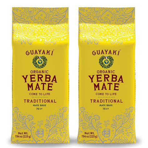Amazon.com: Guayakí Yerba Mate, Organic Traditional Unsweetened Single ...