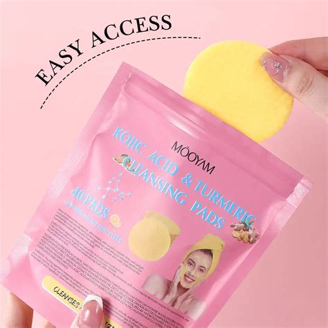 Turmeric Kojic Acid Lemon Deep Cleansing Pads Smoothing Natural Skin C ...