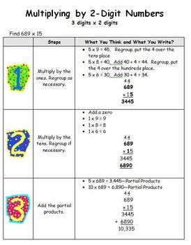Image result for Multiplying 3 Digits by 2 Digits