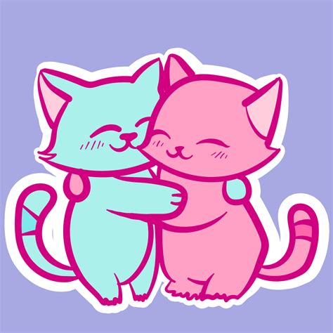 Kawaii Cuddles: Adorable Cat Art That Warms Hearts