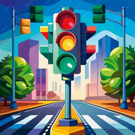 Traffic light on white vector | Premium AI-generated vector