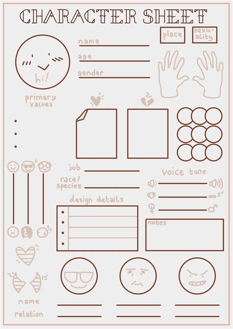 Image result for Character Layout Sheet