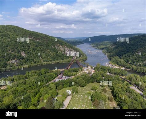 Aerial Photo Of Harpers Ferry Stock Photo - Alamy