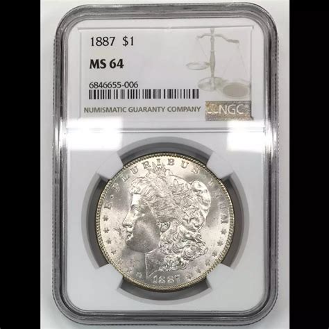 1887 Morgan Silver Dollar NGC MS-64 - Old Pueblo Coin
