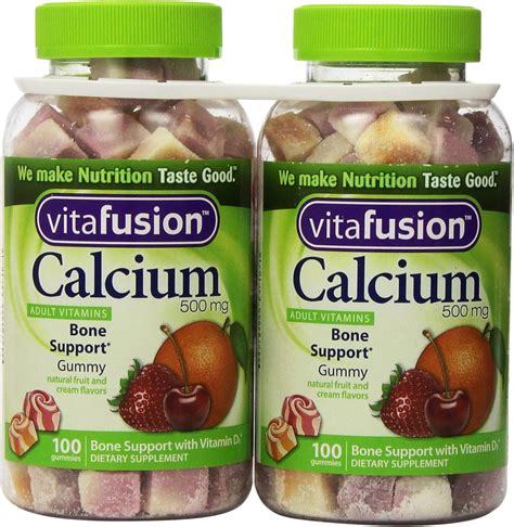 Vitafusion Calcium Gummy - 100 Ct, 500mg, 2 Pack India | Ubuy