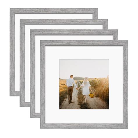 Amazon.com: KINLINK Square 12x12 Picture Frames Grey, Solid Wood Frames ...