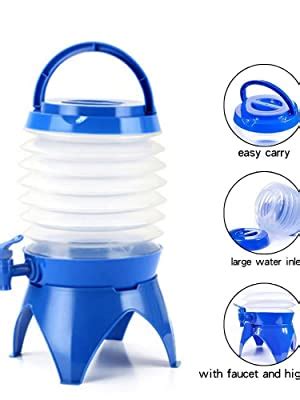 GLIVE (LABEL) 5.5 Litter Collapsible Water Drinks Container Water ...