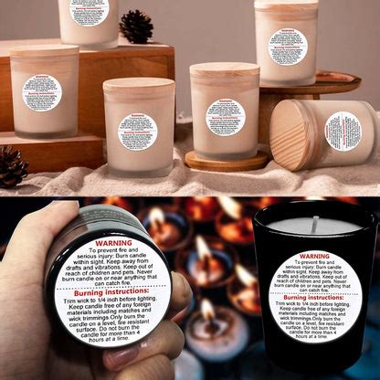 Candle Warning Big Sticker 1.5inch CWS002 – MATIN IMPEX