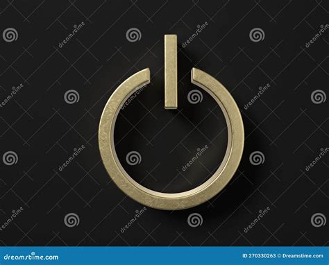 Símbolo de potencia dorada stock de ilustración. Ilustración de ...