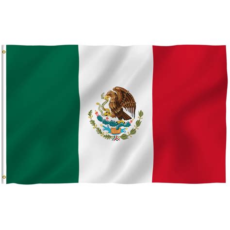 Anley 3x5 Feet Durable Polyester Mexico Flag - Mexican MX National Hispanic Banner Decor ...