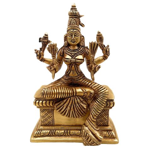 Buy Bhunes Brass Goddess Rajrajeshvari Idols, Tripura Sundari Murti ...