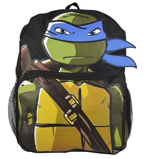 Teenage Mutant Ninja Turtles TMNT Leonardo 14" School Backpack Travel ...