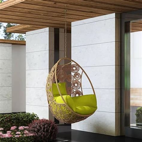 ABS Modern Crafts Single Seater Swings for Adults for Home with Green ...