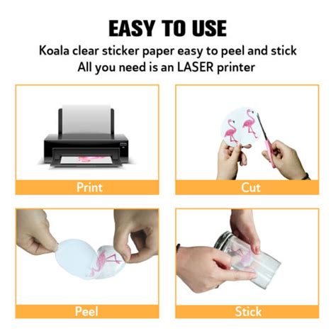 20 Koala Clear Sticker Paper for LASER Printable | Ubuy India