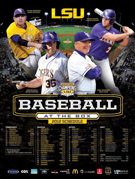 Lsu Baseball Schedule Printable - Educational Printable Worksheets