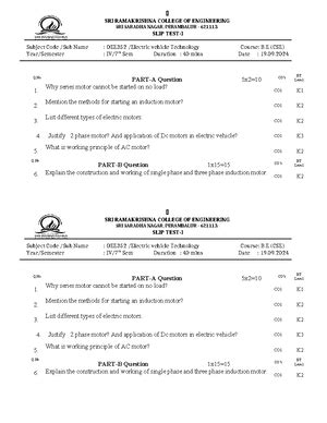 Microprocessor and Microcontroller - EE3404 2021 Regulation - Question ...