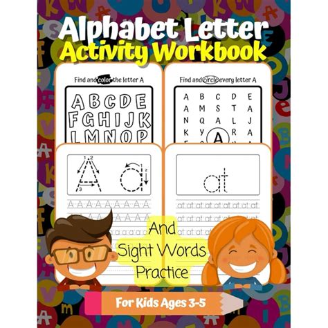 Buy Alphabet Letter Activity Workbook and Sight Words Practice For Kids ...