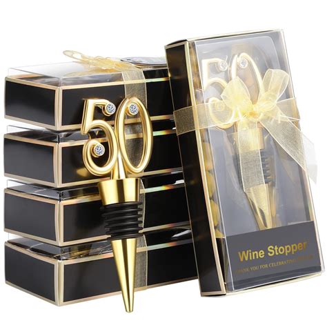 15 Pieces 50th Wine Stopper for 50th Birthday Party Favors Wedding ...