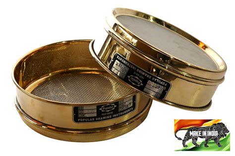 POPULAR Brass Frame Test Sieve (Diameter = 200mm) – Lid & Receiver Set ...