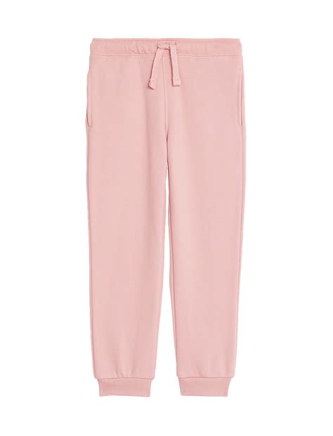Buy Cotton Rich Plain Joggers (2-7 Yrs) at Marks & Spencer