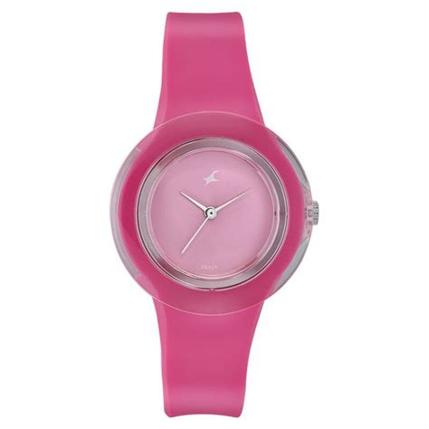 Buy Online Fastrack Quartz Analog Pink Dial Plastic Strap Watch for ...
