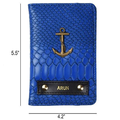Croco Blue Passport Cover