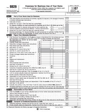 Form 8829 2007 - Fill and Sign Printable Template Online