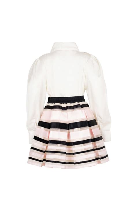 Off-White Top With Pink &… – Top & Skirt Set for Girls | PNK – PNK ...