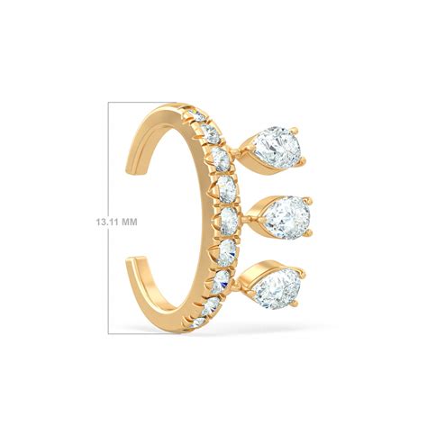 Pear Triplet Earring | Aquae Jewels