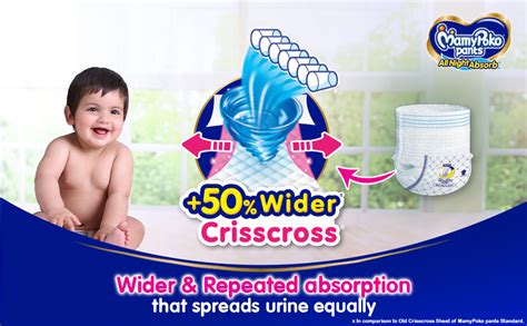 Buy Mamypoko pants All night absorb| Pant Style Baby Diapers Large Size ...