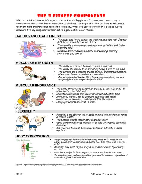 THE 5 FITNESS COMPONENTS | Slides Physical Activity and Sport ...