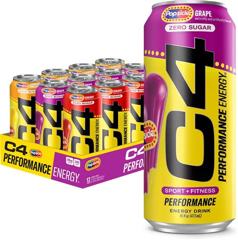 Amazon.com: C4 Energy Drink x Popsicle Variety Pack, Carbonated Sugar ...