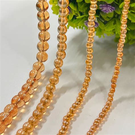 Versatile Gold Glass Pearls Beads Combo - Ideal for Jewelry, Crafts ...