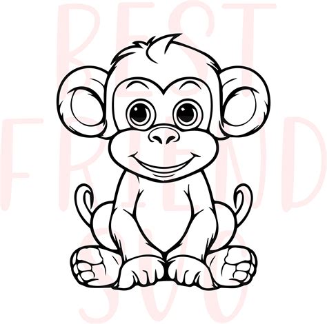Cute Baby Monkeys Drawings