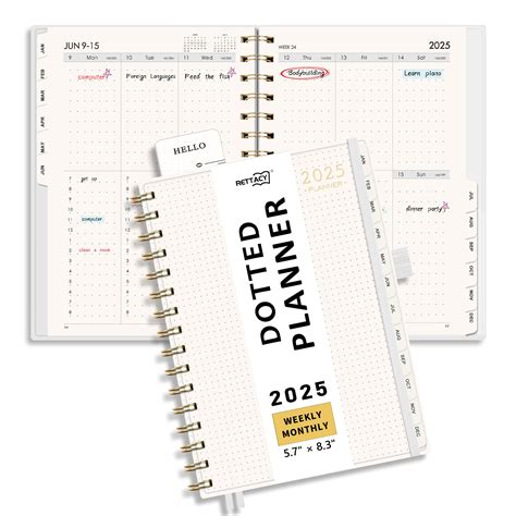 Buy RETTACY 2025 Planner, Bullet Dotted Journal Style, Weekly and ...