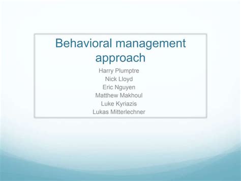 Image result for Behavioral Management Perspective