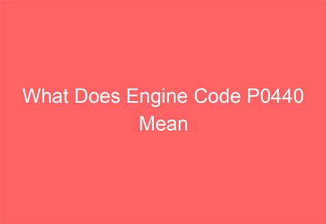 Image result for Check Engine Code P0440