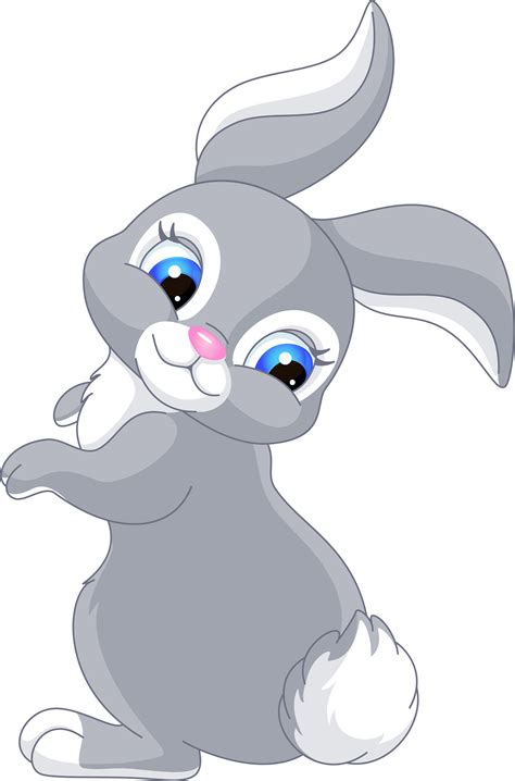 Cute Cartoon Rabbits Clip Art - Cartoon Bunny - Png Download - Full ...