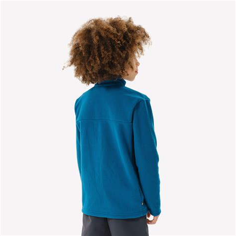 Kids’ Fleece Hiking Jacket, MH 500 Age 7-15 - Blue - Quechua - Decathlon