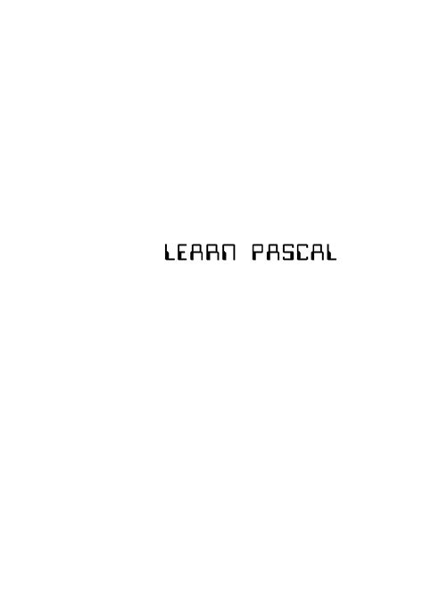Image result for Learn Pascal