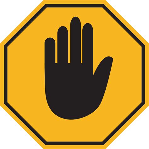 Image result for Stop Sign Hand Symbol