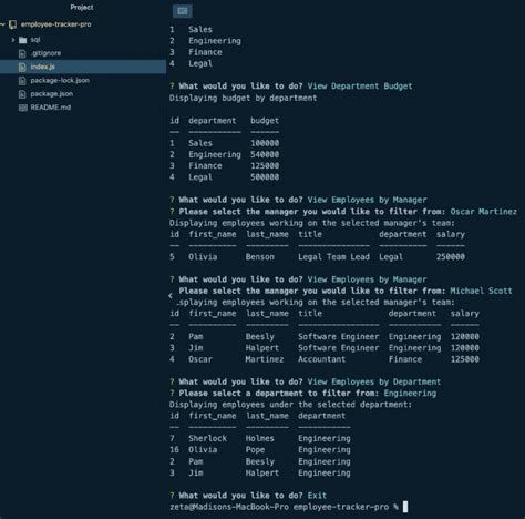 Employee Tracker Java 的图像结果
