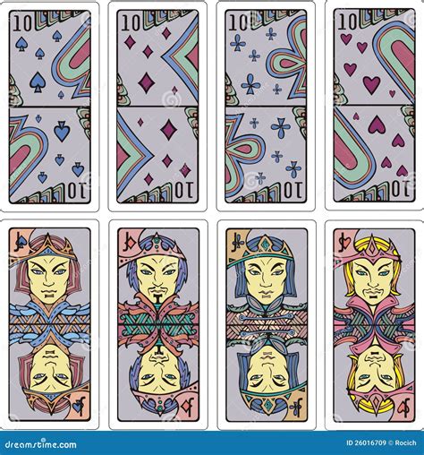 Tens and Jacks of Playing Cards Stock Vector - Illustration of hearts ...
