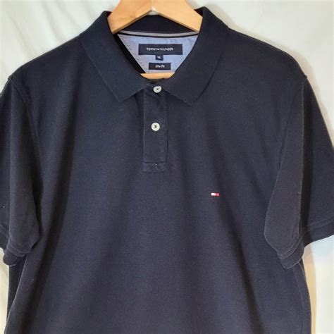 Tommy Hilfiger Polo Navy - Mens Size L, Slim Fit ... - Depop