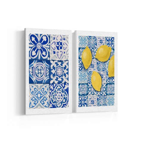 Blue Moroccan Style: Buy Set of 2 Paintings – Dessine Art