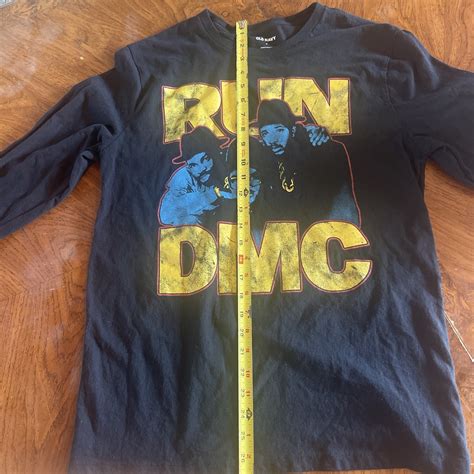 RUN DMC Shirt Mens Large Black Long Sleeve Crew Neck Music Band Rap Old ...