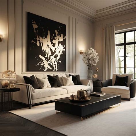 Crafting dream spaces with black and cream living room inspirations ...