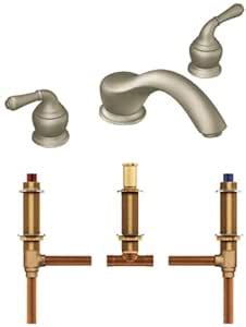 Moen T951BN-4792 Monticello Two-Handle Low Arc Roman Tub Faucet with ...